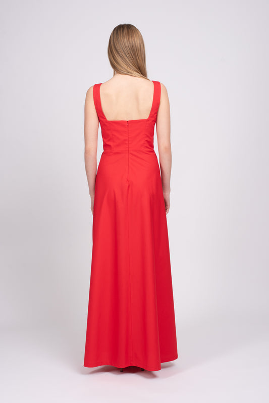 Valentina dress - Tomato Red